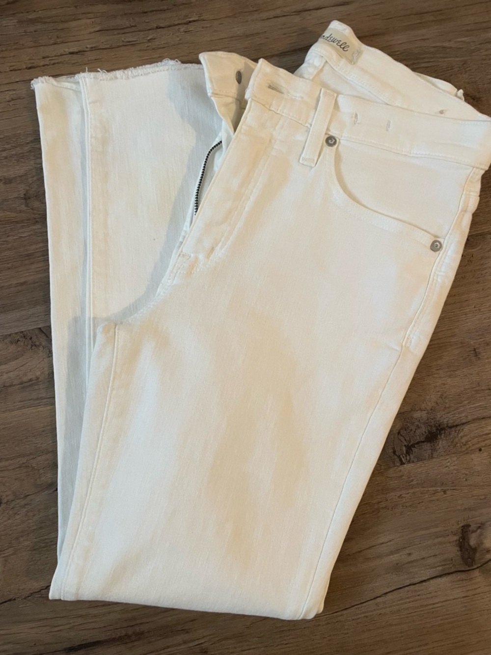 Madewell White Cropped Ankle Jeans